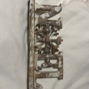 EUC weathered wooden NOEL stand